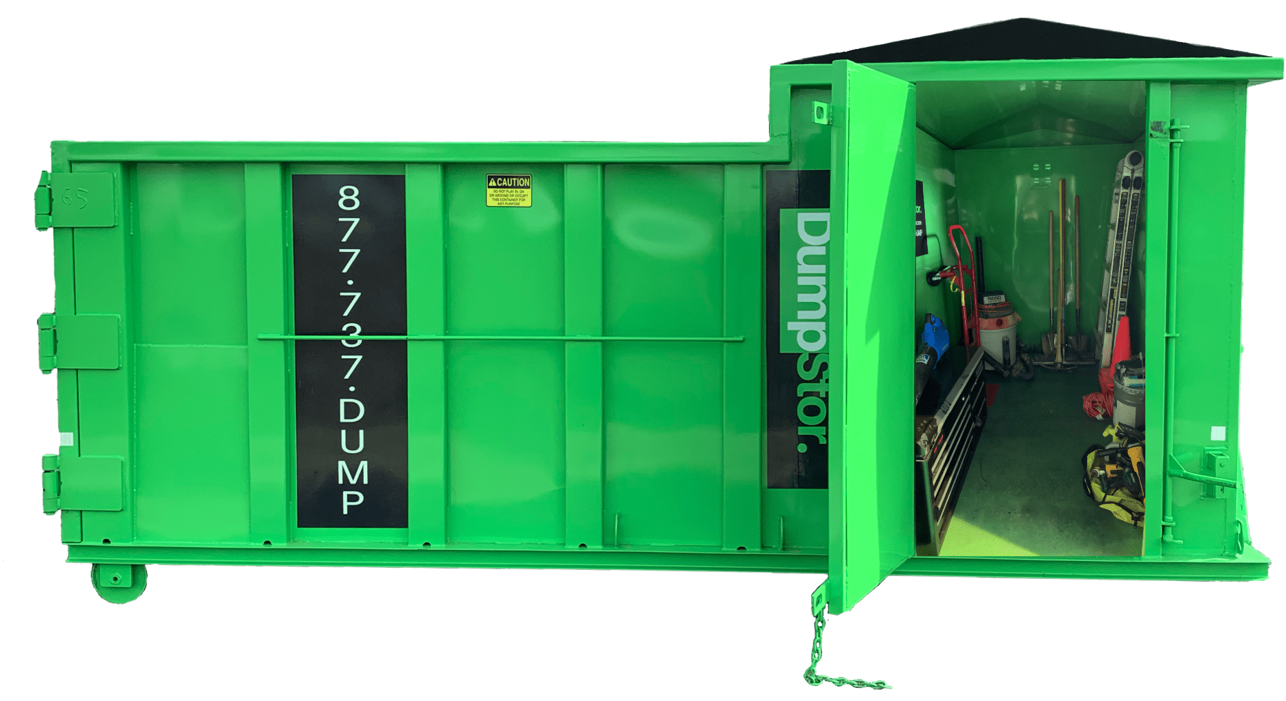 DumpStor Pro with lockable storage